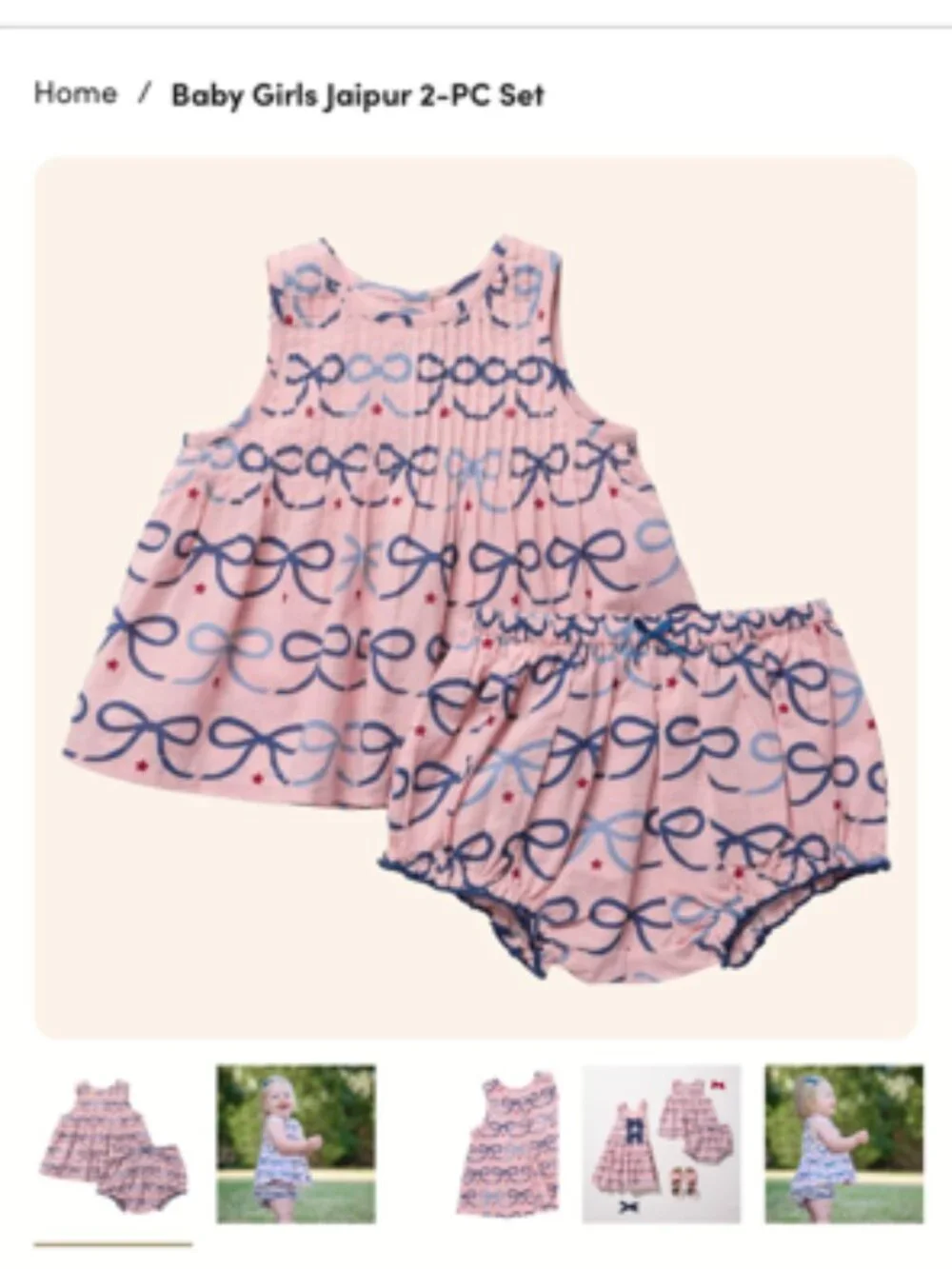 Pink Chicken Baby Girls Jaipur 2 PC Set - 18-24 Mo